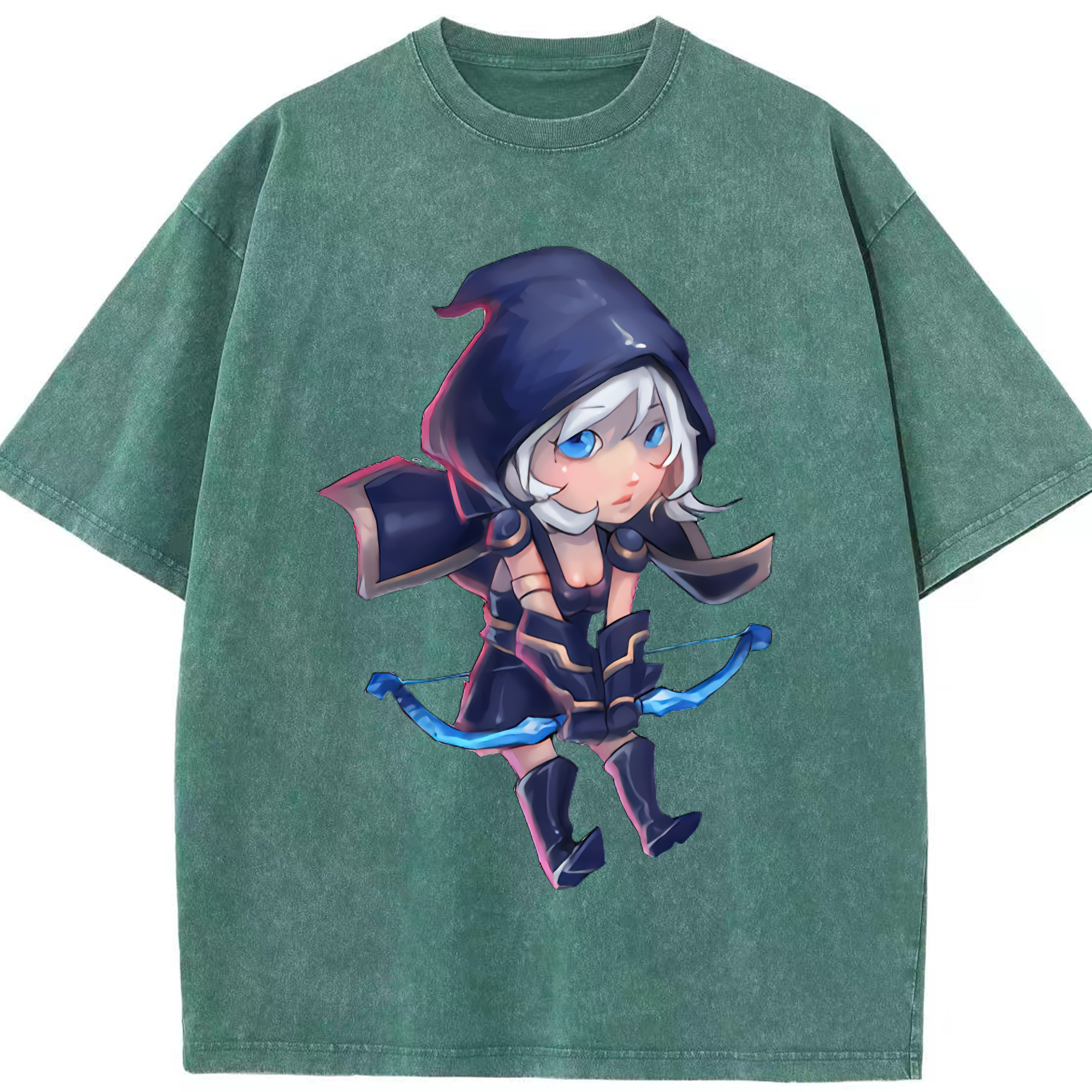 （画像用） リーグ・オブ・レジェンド League of Legends LOL 綿100% ヴィンテージ風 半袖Tシャツ（フロントプリント）